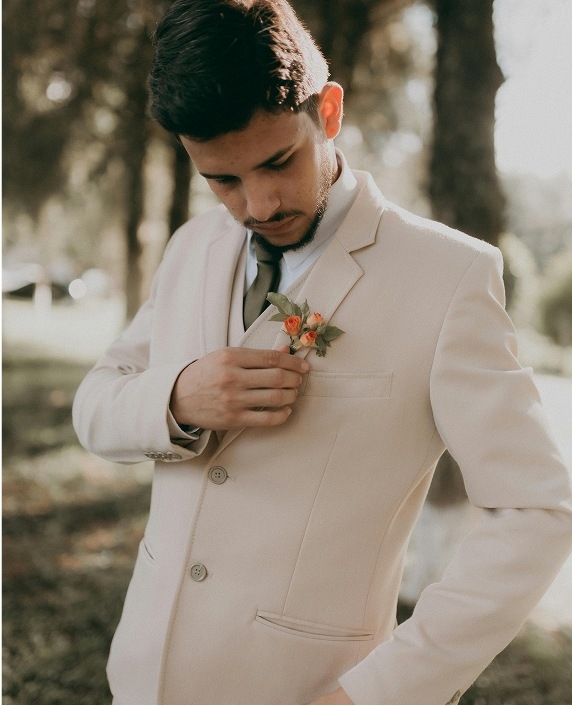 Photo of the model wearing a Menswear collection