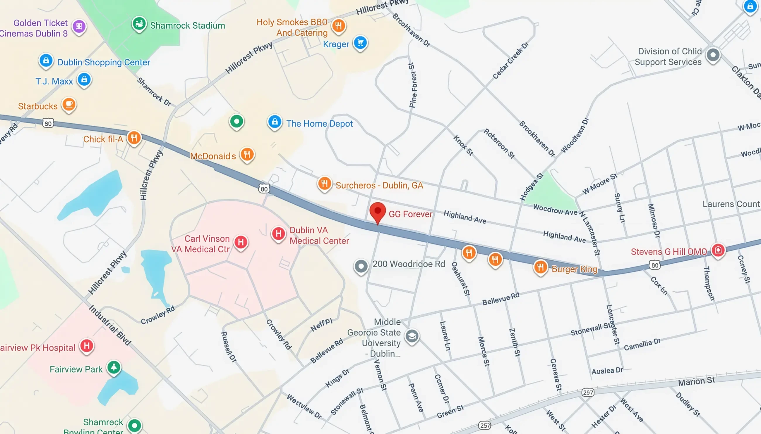 GG Forever Location on Google Maps