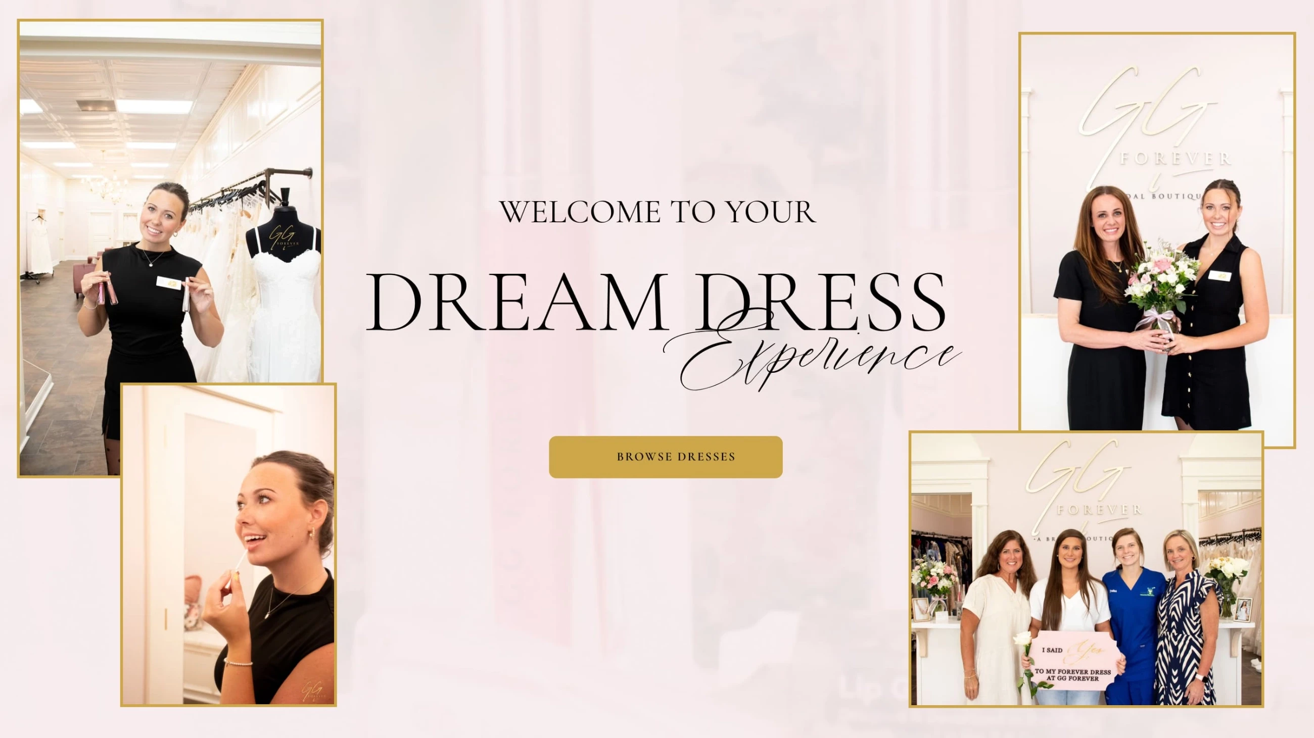 Welcome to Your Dream Dress Experience Banner Desktop