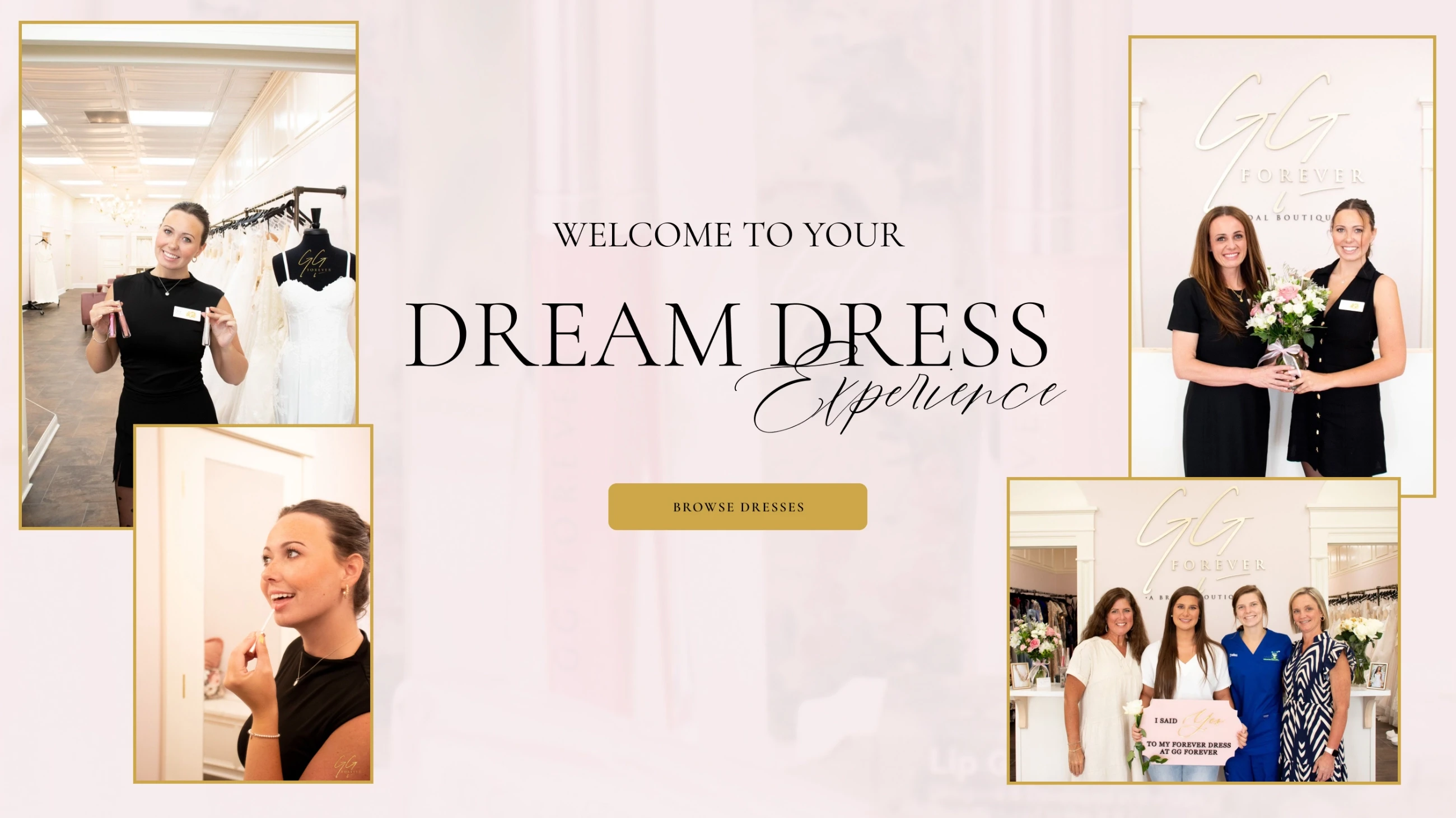 Welcome to Your Dream Dress Experience Banner Desktop